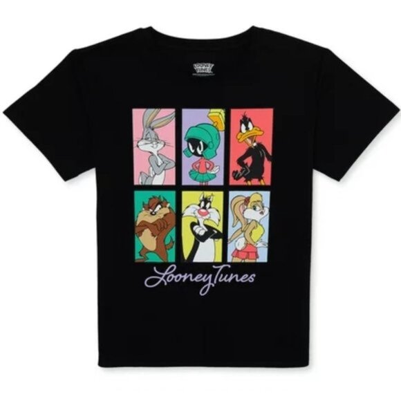 5/$20 NEW 10-12 Girls Looney Tunes T-Shirt-Taz Marvin Daffy - Picture 2 of 5